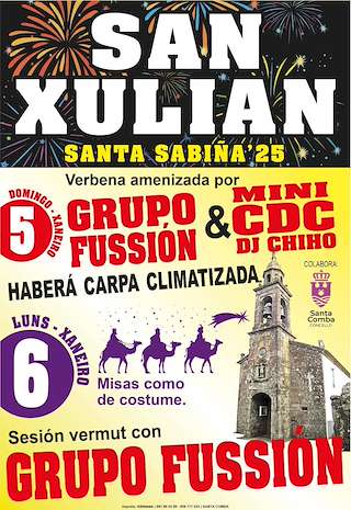 Fechas, información, programa, cartel, imágenes, mapa y ubicación de San Xulián de Santa Sabiña  en  Santa Comba
