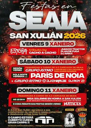 Fechas, información, programa, cartel, imágenes, mapa y ubicación de San Xulián de Seaia (2026) en Malpica de Bergantiños