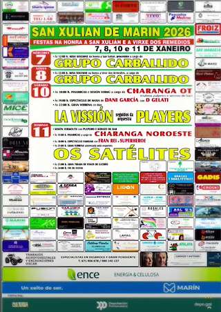 Fechas, información, programa, cartel, imágenes, mapa y ubicación de San Xulián e Virxe dos Remedios (2026) en Marín