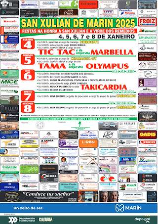 Fechas, información, programa, cartel, imágenes, mapa y ubicación de San Xulián e Virxe dos Remedios  en  Marín