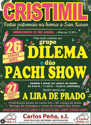Fechas, información, programa, cartel, imágenes, mapa y ubicación de San Xurxo de Cristimil  en  Lalín
