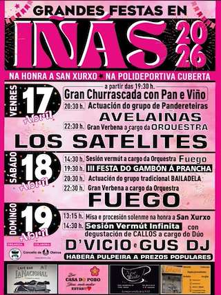 Fechas, información, programa, cartel, imágenes, mapa y ubicación de San Xurxo de Iñás (2026) en Oleiros