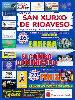 Fechas, información, programa, cartel, imágenes, mapa y ubicación de San Xurxo de Rioaveso  en  Vilalba
