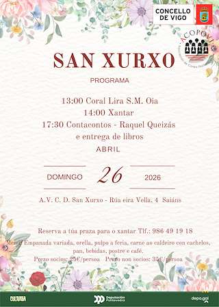 Fechas, información, programa, cartel, imágenes, mapa y ubicación de San Xurxo de Saiáns (2026)  en  Vigo