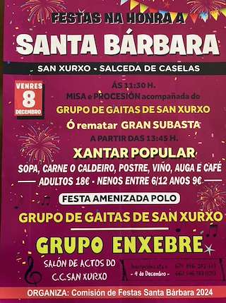 Santa Bárbara de San Xurxo en Salceda de Caselas