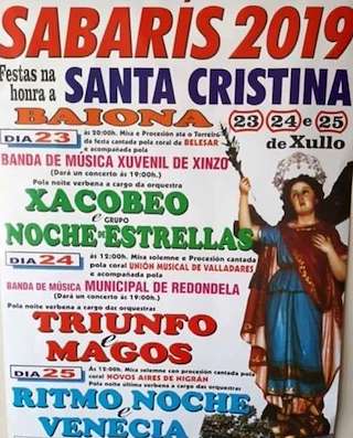 Santa Cristina de Sabarís en Baiona