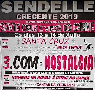 Santa Cruz e Virxe do Carme de Sendelle en Crecente