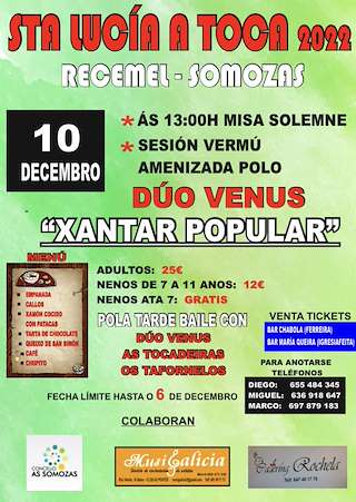 Santa Lucía a Toca de Recemel en As Somozas