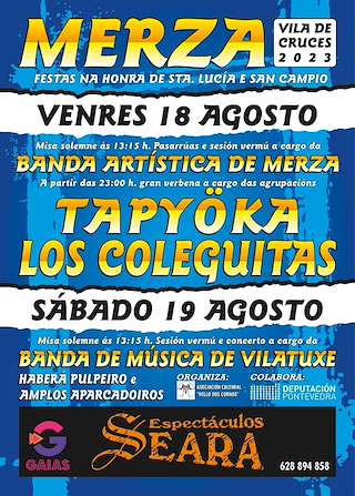 Santa Lucía e San Campio de Merza en Vila de Cruces