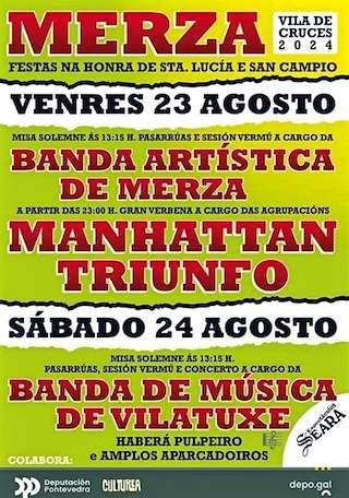 Santa Lucía e San Campio de Merza en Vila de Cruces