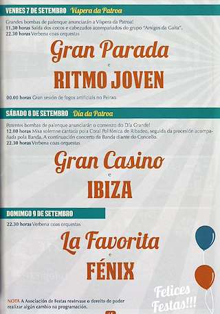 Santa María do Campo - Fiestas Patronales en Ribadeo