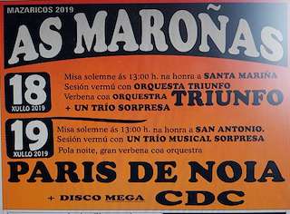 Santa Mariña y San Antonio das Maroñas en Mazaricos