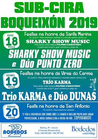 Santa Mariña, Virxe do Carme e San Antonio de Subcira en Boqueixón