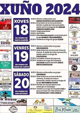 Santa Marina, San Antonio y Virgen del Carmen de Xuño en O Porto do Son