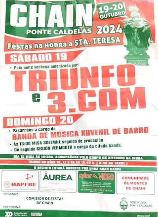 Santa Teresa de Chaín en Ponte Caldelas