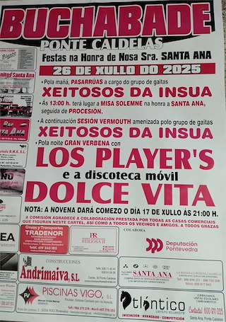 Fechas, información, programa, cartel, imágenes, mapa y ubicación de Santa Ana de Buchabade  en  Ponte Caldelas