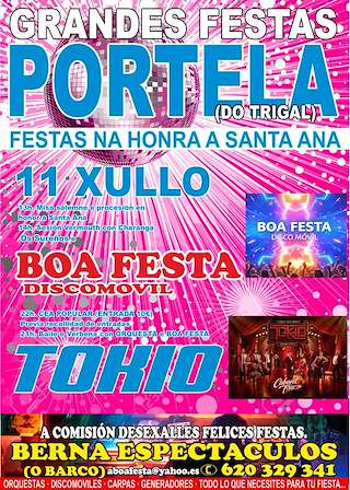 Fechas, información, programa, cartel, imágenes, mapa y ubicación de Santa Ana de Portela do Trigal  en  Carballeda de Valdeorras