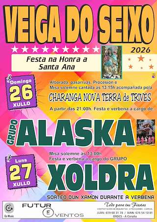 Fechas, información, programa, cartel, imágenes, mapa y ubicación de Santa Ana de Veiga do Seixo  (2026)  en  O Riós
