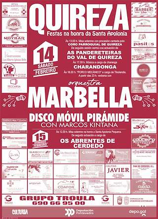 Fechas, información, programa, cartel, imágenes, mapa y ubicación de Santa Apolonia de Quireza (2026) en Cerdedo-Cotobade