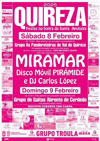 Fechas, información, programa, cartel, imágenes, mapa y ubicación de Santa Apolonia de Quireza  en  Cerdedo-Cotobade