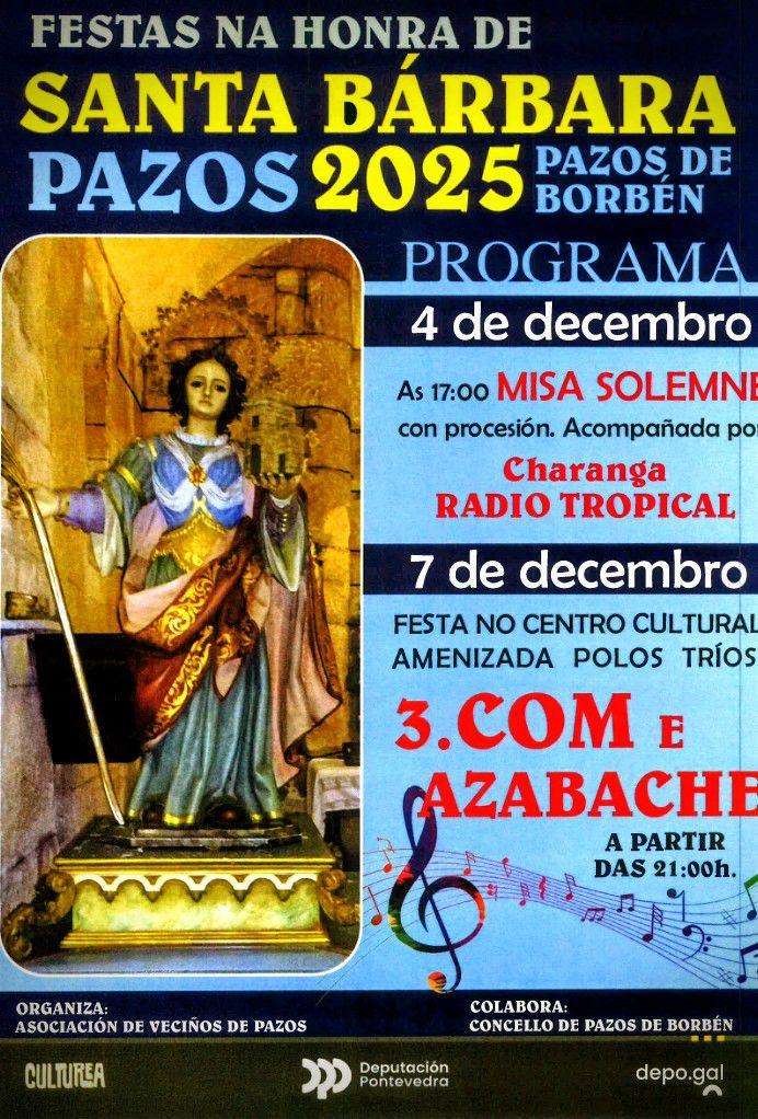 Santa Bárbara de Pazos en Pazos de Borbén