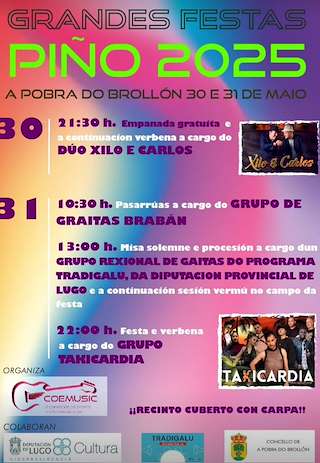 Fechas, información, programa, cartel, imágenes, mapa y ubicación de Santa Bárbara de Piño  en  A Pobra do Brollón