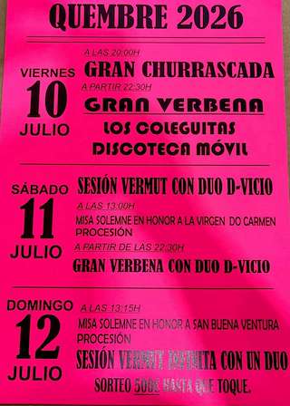 Fechas, información, programa, cartel, imágenes, mapa y ubicación de Santa Buenaventura de Quembre (2026)  en  Carral