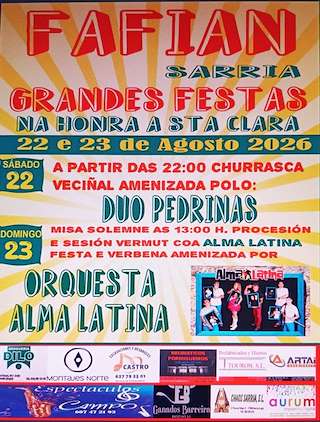 Fechas, información, programa, cartel, imágenes, mapa y ubicación de Santa Clara de Fafian (2026)  en  Sarria