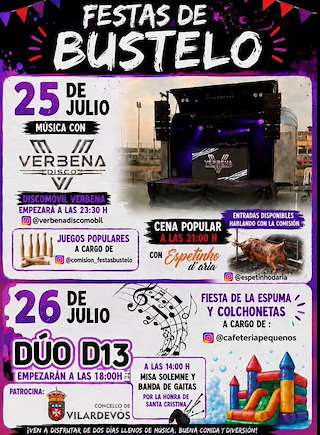 Fechas, información, programa, cartel, imágenes, mapa y ubicación de Santa Cristina de Bustelo (2026)  en  Vilardevós