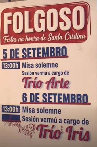 Fechas, información, programa, cartel, imágenes, mapa y ubicación de Santa Cristina de Folgoso (2026) en Sobrado