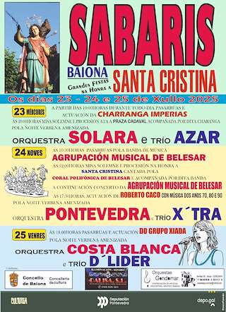 Fechas, información, programa, cartel, imágenes, mapa y ubicación de Santa Cristina de Sabarís  en  Baiona