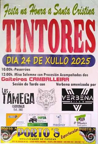 Fechas, información, programa, cartel, imágenes, mapa y ubicación de Santa Cristina de Tintores  en  Verín