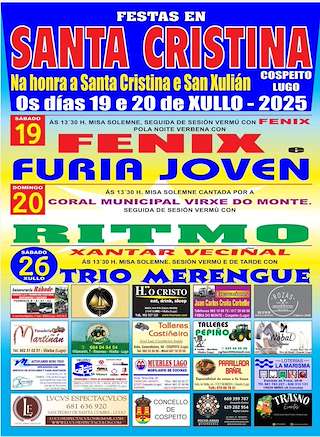 Fechas, información, programa, cartel, imágenes, mapa y ubicación de Santa Cristina e San Xulián  en  Cospeito