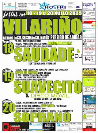 Fechas, información, programa, cartel, imágenes, mapa y ubicación de Santa Cristina e Santa Mariña de Vilariño  en  O Pereiro de Aguiar