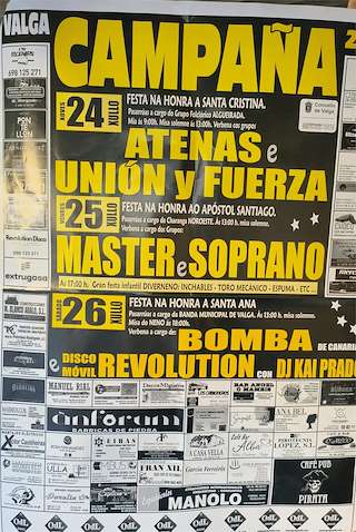 Fechas, información, programa, cartel, imágenes, mapa y ubicación de Santa Cristina, Santiago Apóstol y Santa Ana de Campaña  en  Valga