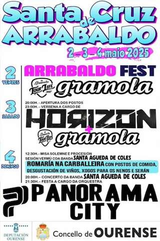 Fechas, información, programa, cartel, imágenes, mapa y ubicación de Santa Cruz de Arrabaldo  en  Ourense