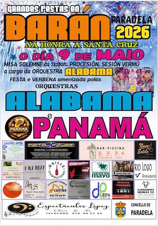 Fechas, información, programa, cartel, imágenes, mapa y ubicación de Santa Cruz de Barán (2026)  en  Paradela