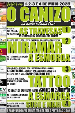 Fechas, información, programa, cartel, imágenes, mapa y ubicación de Santa Cruz de O Canizo  en  A Gudiña