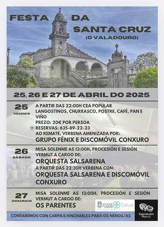 Fechas, información, programa, cartel, imágenes, mapa y ubicación de Santa Cruz   en  O Valadouro