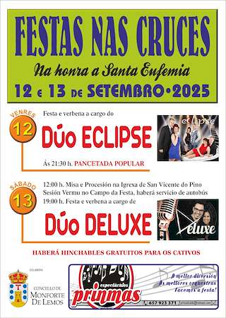 Fechas, información, programa, cartel, imágenes, mapa y ubicación de Santa Eufemia das Cruces  en  Monforte de Lemos