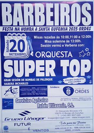 Fechas, información, programa, cartel, imágenes, mapa y ubicación de Santa Eufemia de Barbeiros  en  Ordes