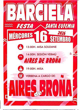 Fechas, información, programa, cartel, imágenes, mapa y ubicación de Santa Eufemia de Barciela (2026)  en  Oroso