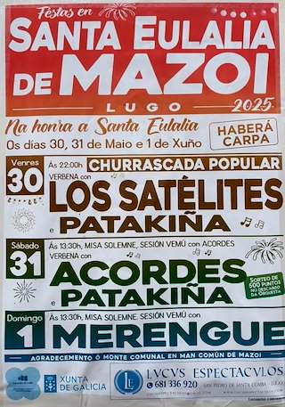 Fechas, información, programa, cartel, imágenes, mapa y ubicación de Santa Eulalia de Mazoi  en  Lugo