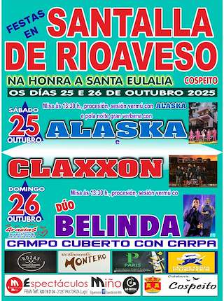 Fechas, información, programa, cartel, imágenes, mapa y ubicación de Santa Eulalia de Rioaveso  (2025)  en  Cospeito