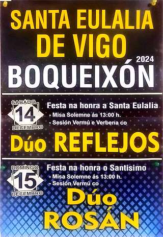 Fechas, información, programa, cartel, imágenes, mapa y ubicación de Santa Eulalia de Vigo  en  Boqueixón