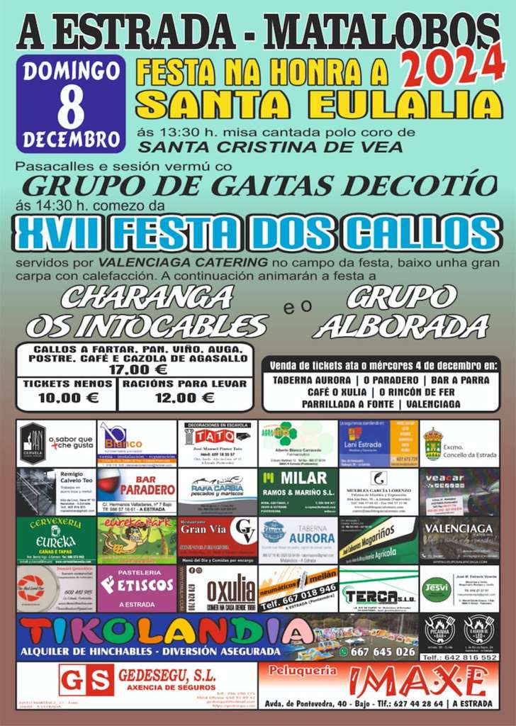 Santa Eulalia e XVII Festa dos Callos de Matalobos en A Estrada