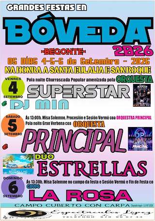 Fechas, información, programa, cartel, imágenes, mapa y ubicación de Santa Eulalia e San Roque de Bóveda (2026) en Begonte