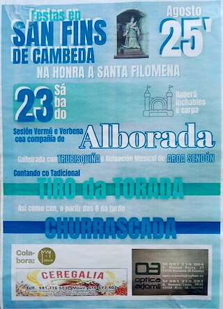 Fechas, información, programa, cartel, imágenes, mapa y ubicación de Santa Filomena de San Fins de Cambeda  en  Vimianzo