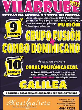 Fechas, información, programa, cartel, imágenes, mapa y ubicación de Santa Filomena de Vilarrube  en  Valdoviño