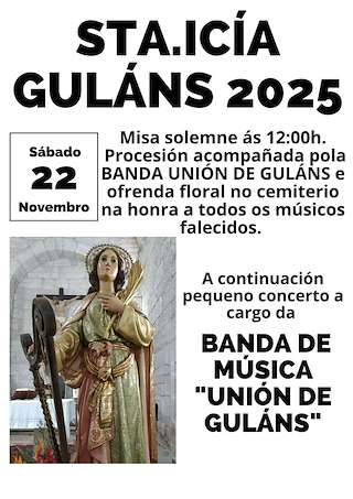 Fechas, información, programa, cartel, imágenes, mapa y ubicación de Santa Icía de Guláns  (2025)  en  Ponteareas